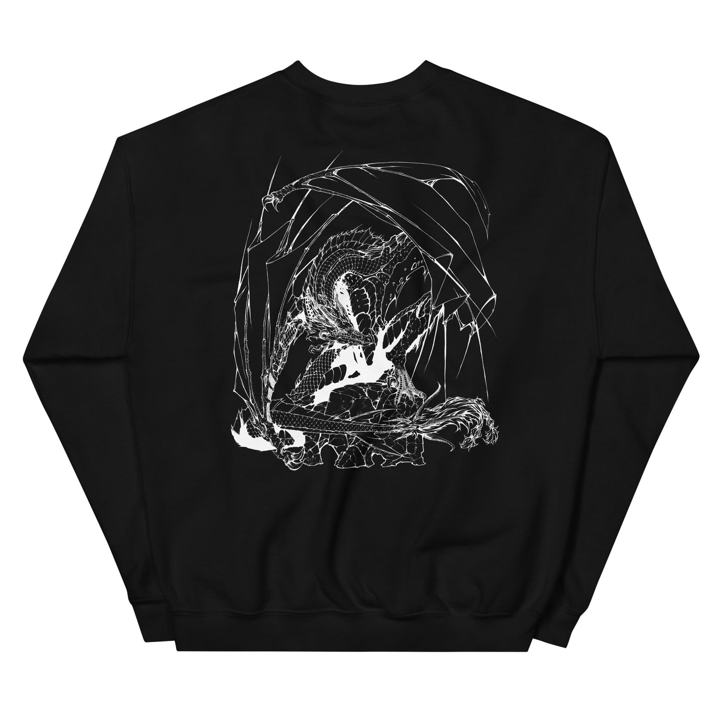 Hoodie 'Black and White'' Dragon Millénial