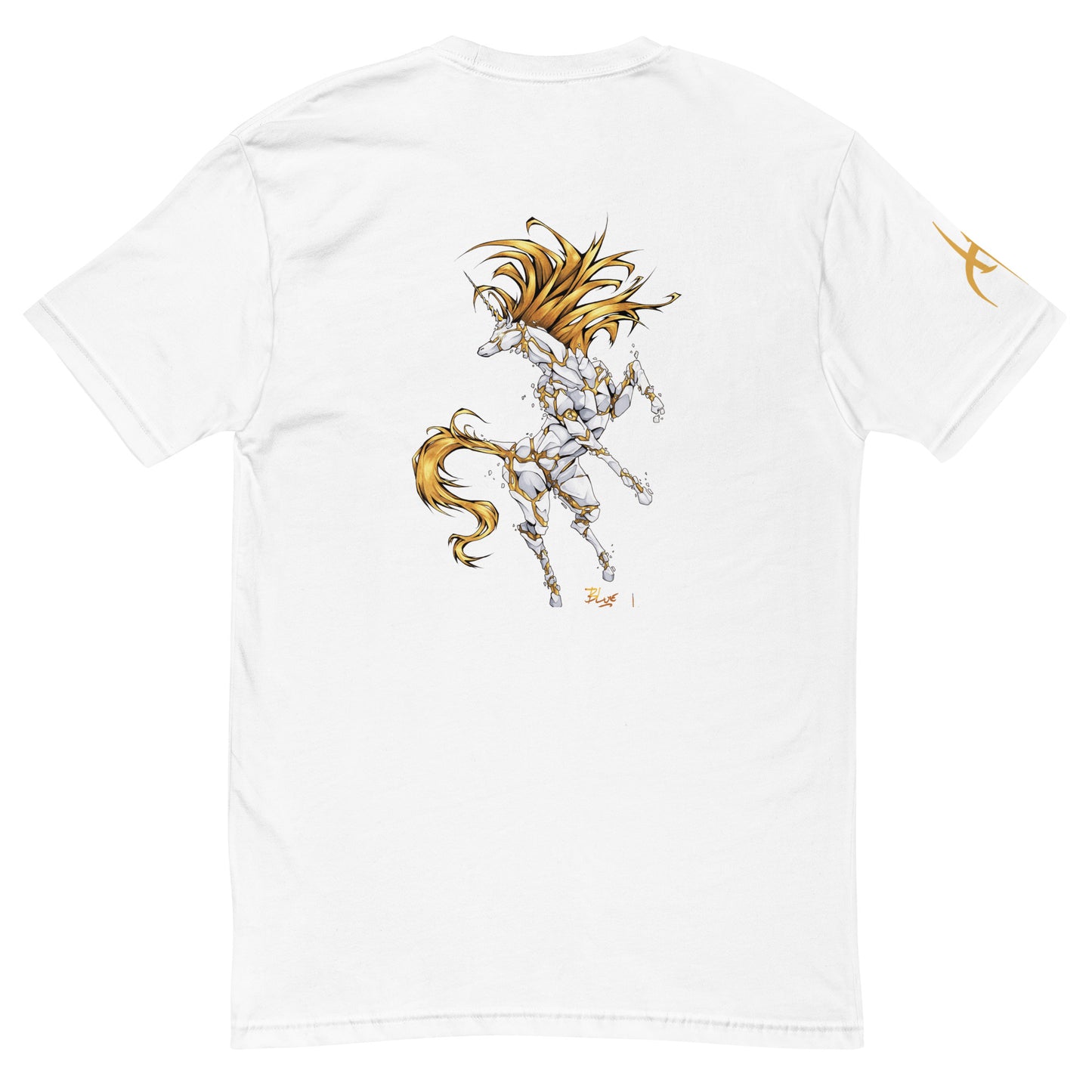 Avatar Unity et Licorne Porcelaine au dos /T-shirt manches courtes