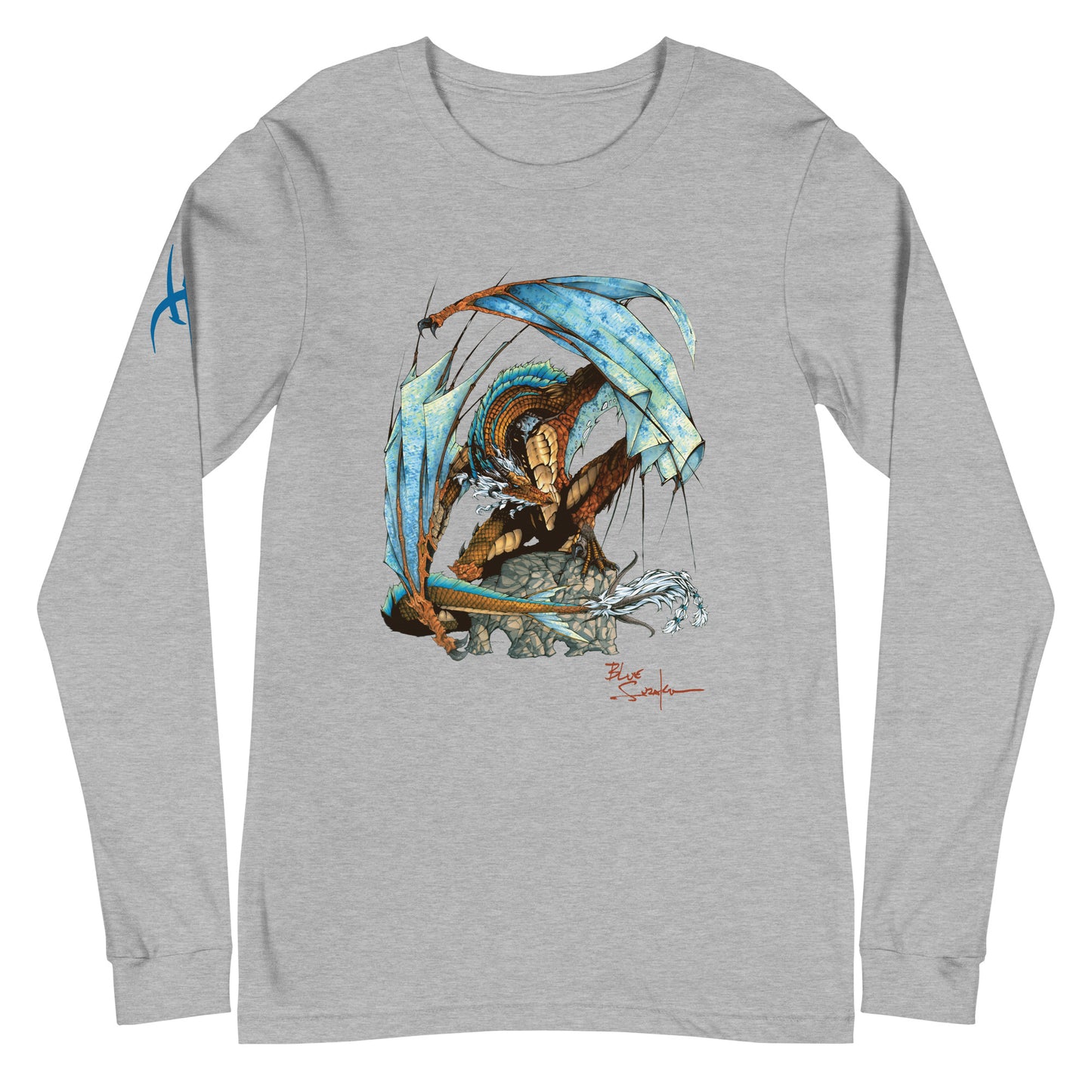 Millennial Dragon and Avatar Thetys on the back /Long sleeve t-shirt