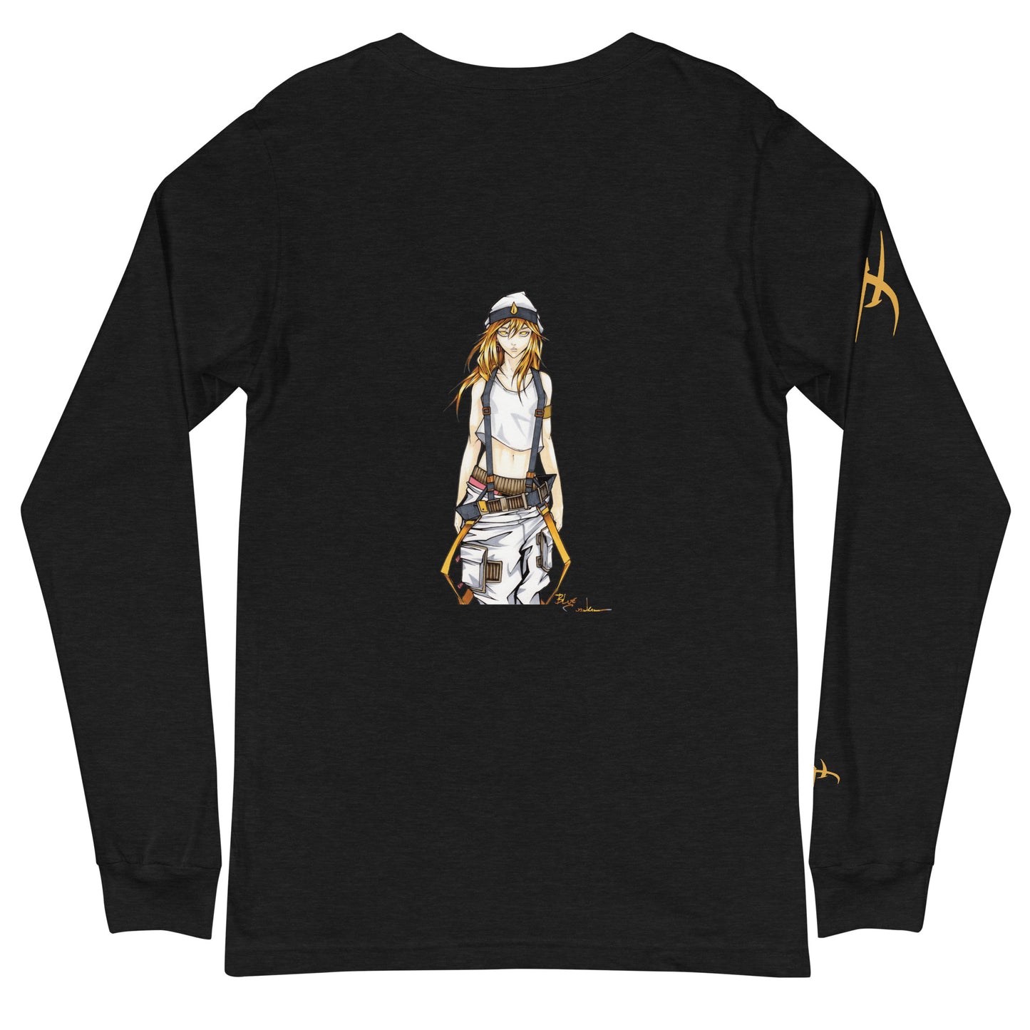 Porcelain Unicorn and Avatar Unity on the back /Long sleeve t-shirt