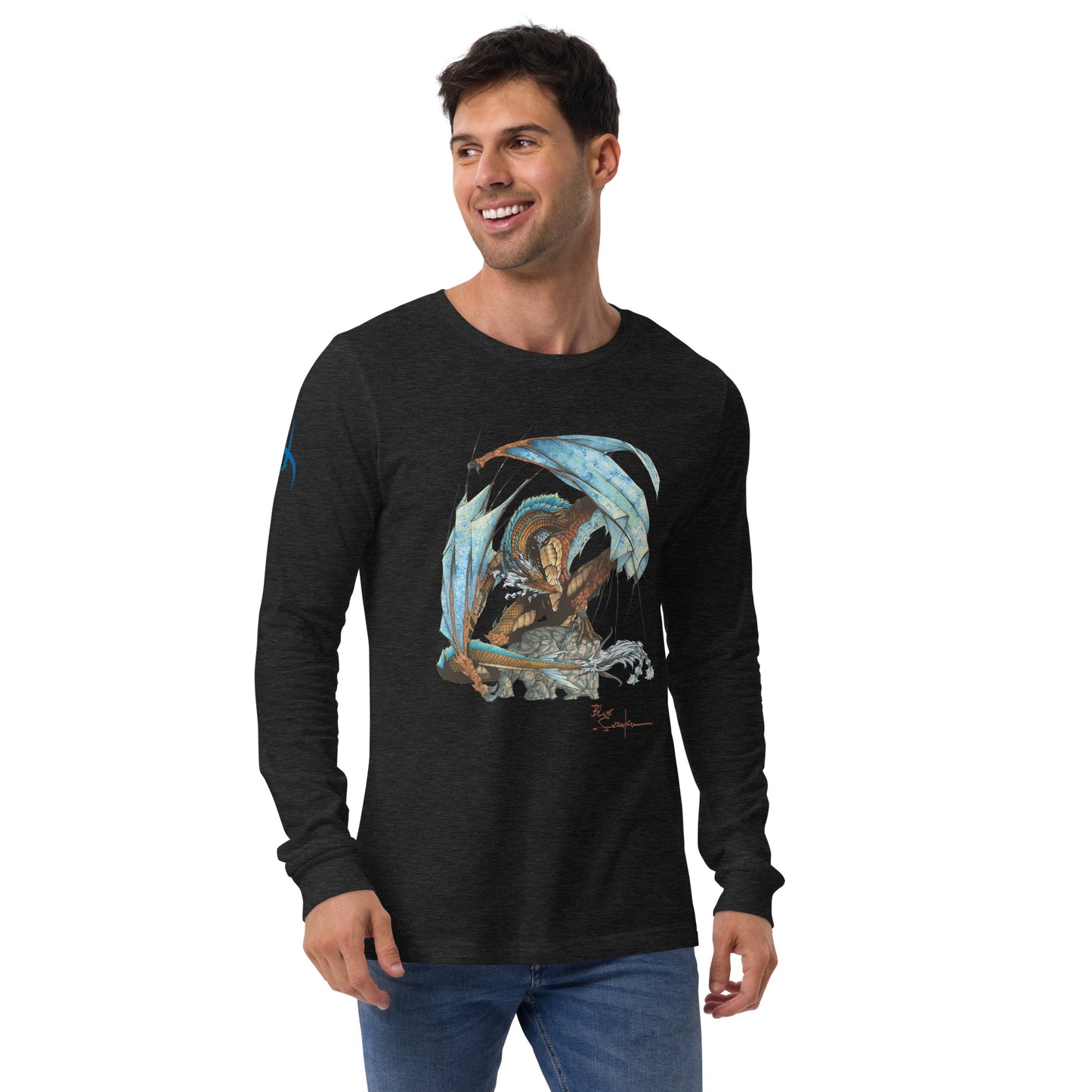 Millennial Dragon and Avatar Thetys on the back /Long sleeve t-shirt