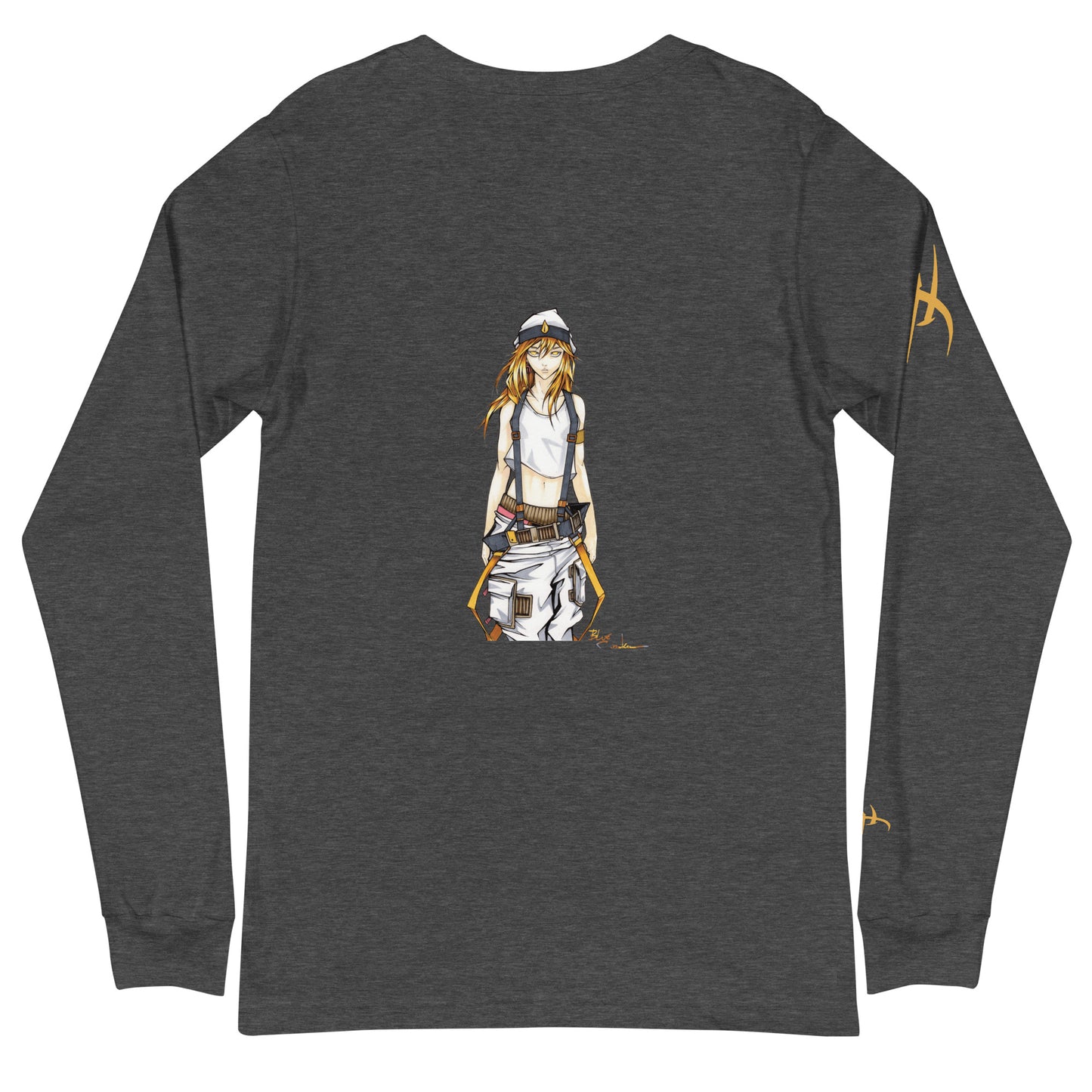 Porcelain Unicorn and Avatar Unity on the back /Long sleeve t-shirt