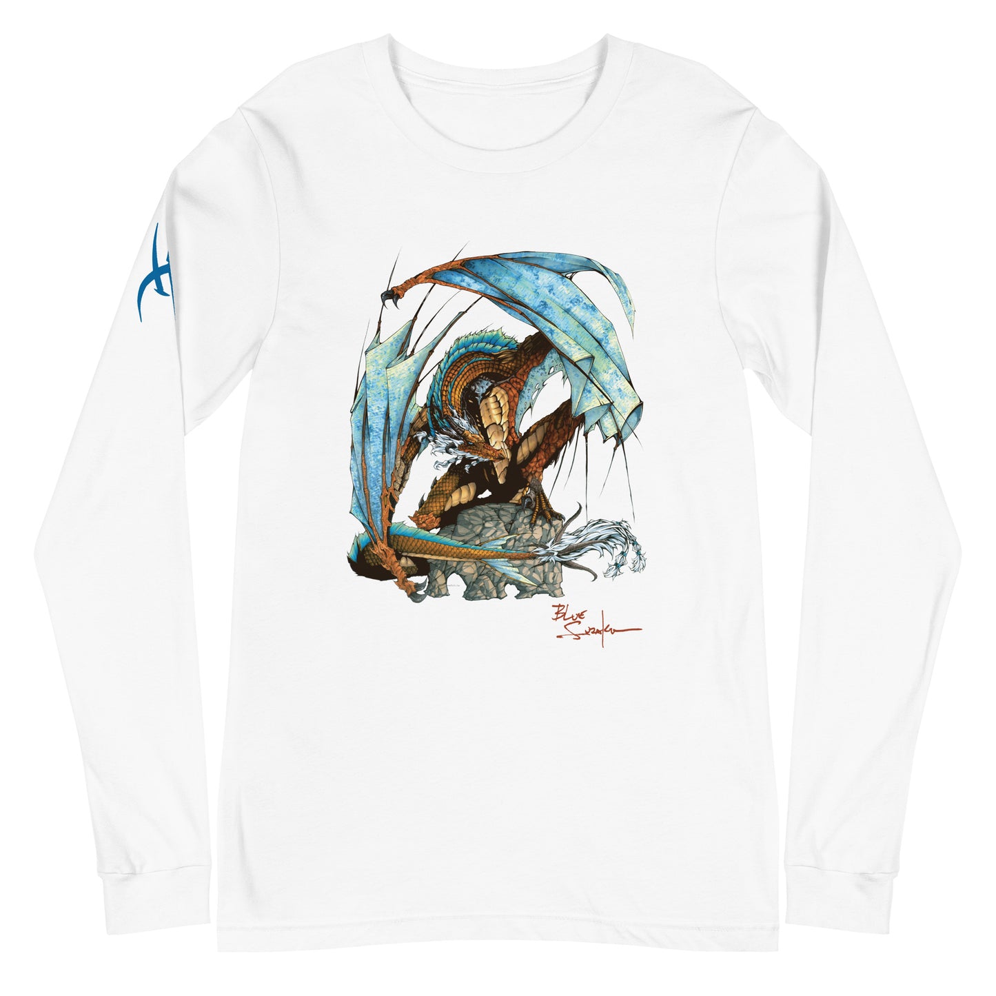 Millennial Dragon and Avatar Thetys on the back /Long sleeve t-shirt